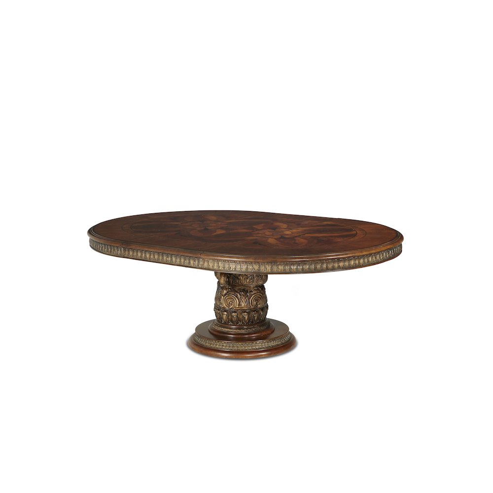 Villa Valencia Round Dining Table - Classic Chestnut. Picture 8