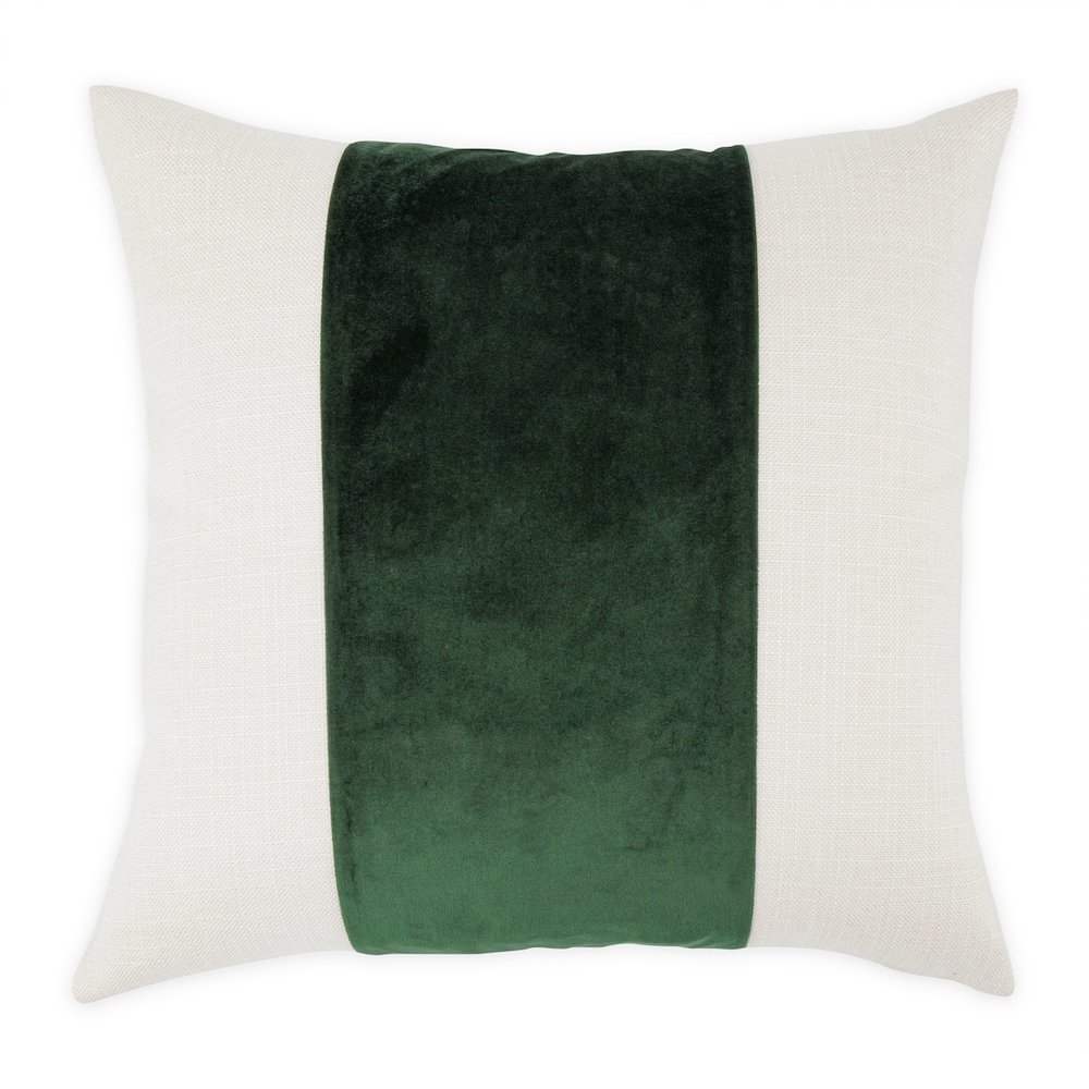 Caleb 21" Square Throw Pillow, Set of 2 - Cloud/Forest Green. Picture 5
