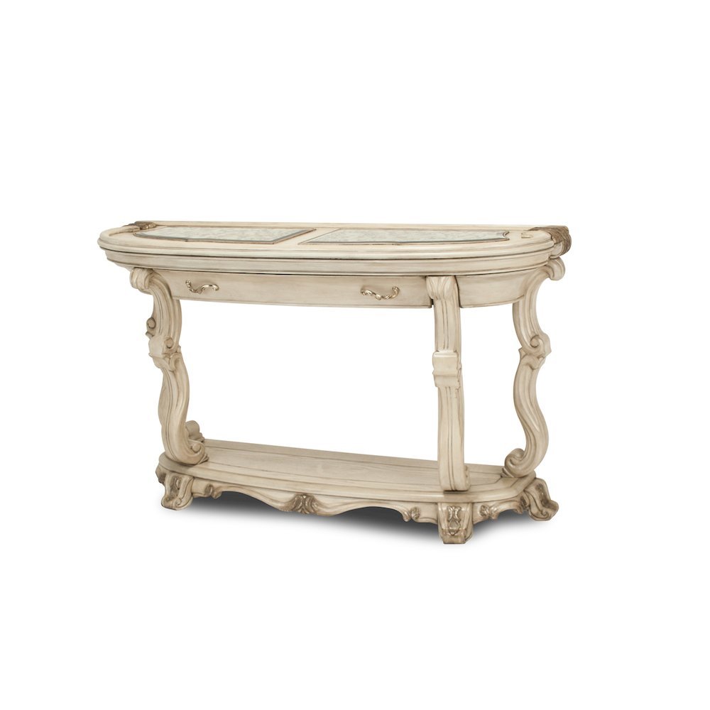 French Country Furniture – Beige Console Table for Entryway or Wall Use. Picture 4