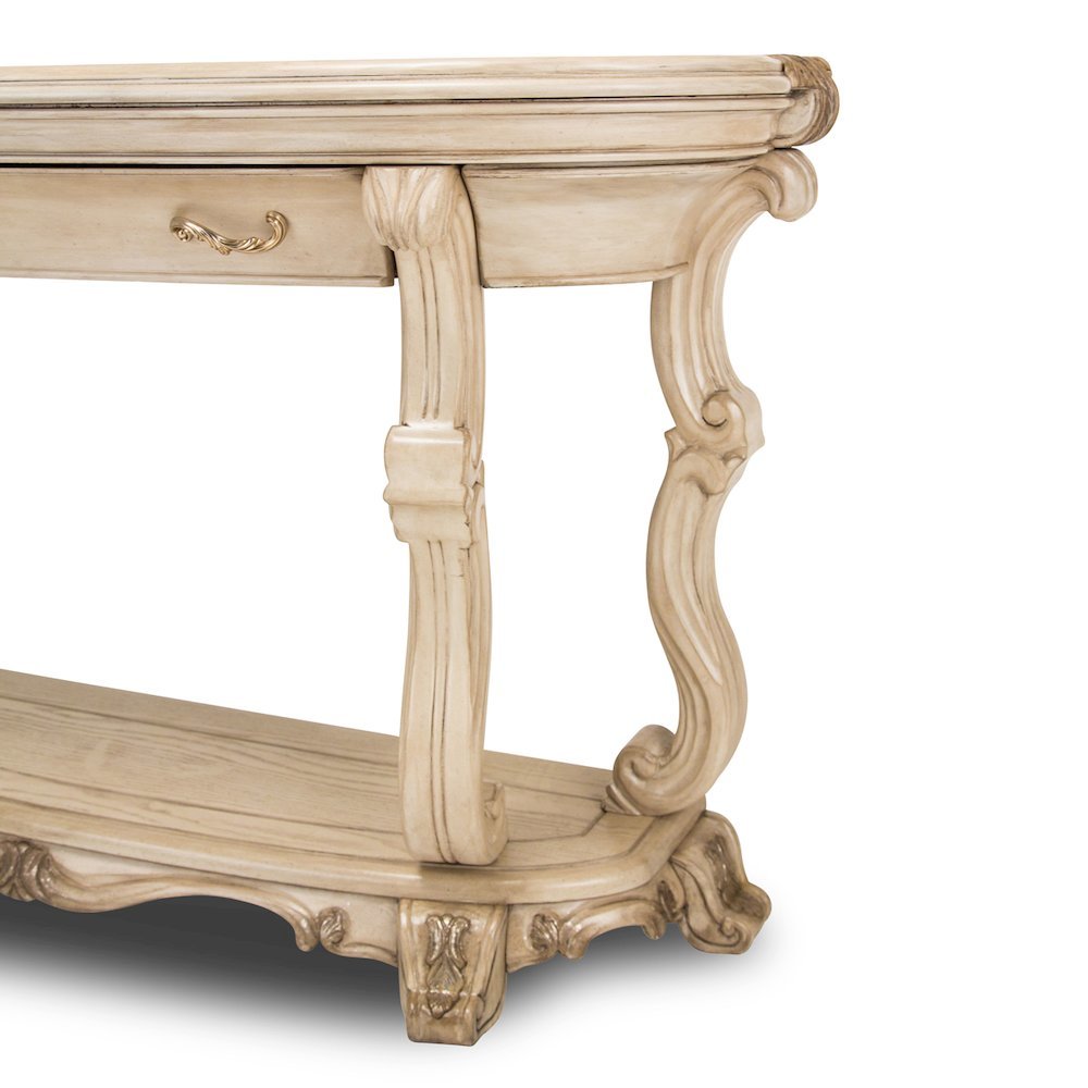 French Country Furniture – Beige Console Table for Entryway or Wall Use. Picture 6