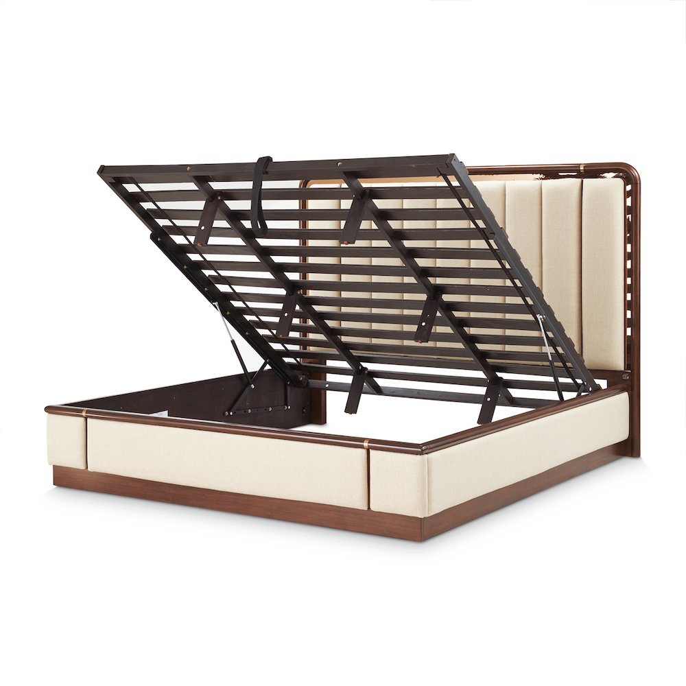Mason Park King Lift Up Storage Bed - Umber. Picture 3