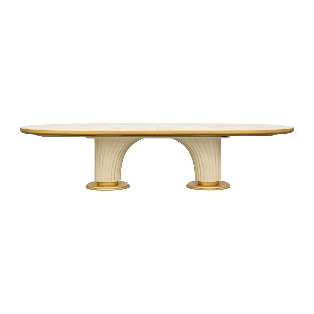 Scotts Square Oval Dining Table - Light Champagne. Picture 5