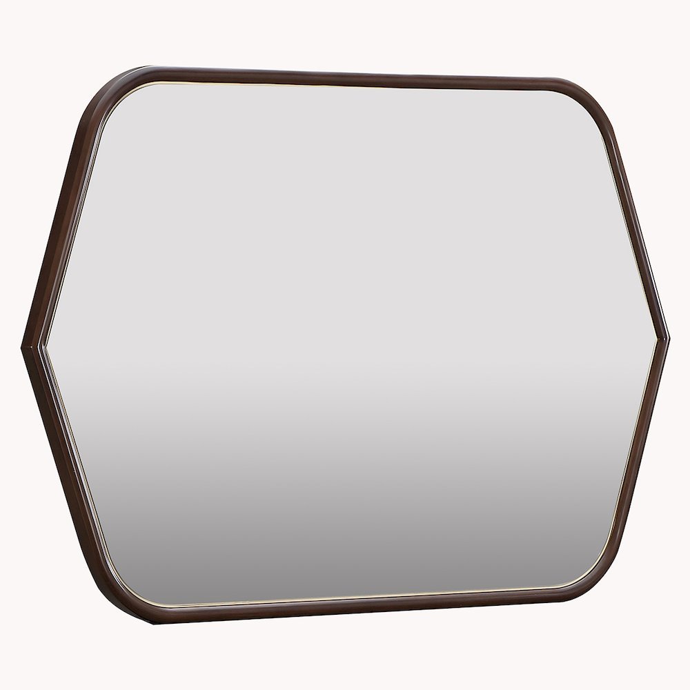 Houston Wall Mirror - Walnut. Picture 2