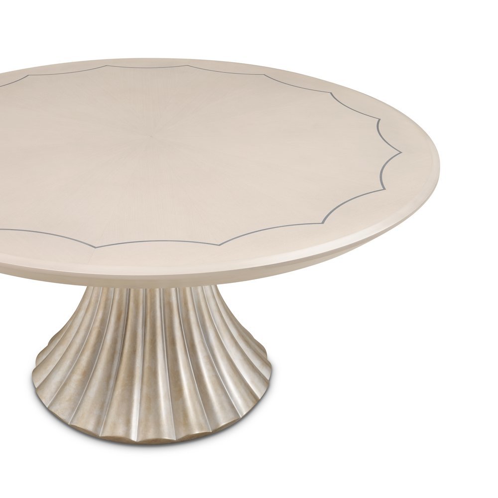 Fantosini Round Dining Table - Silver. Picture 2