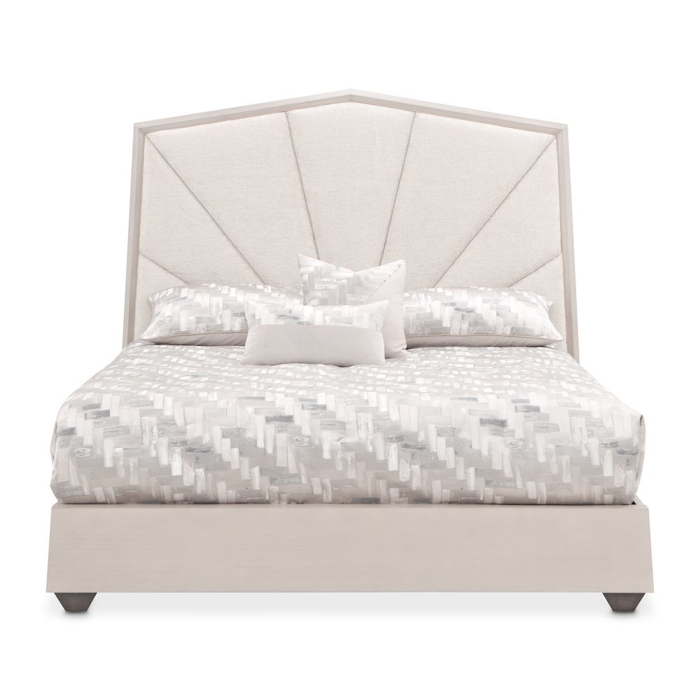 Fantosini King Tufted Panel Bed - Silver Mist. Picture 4