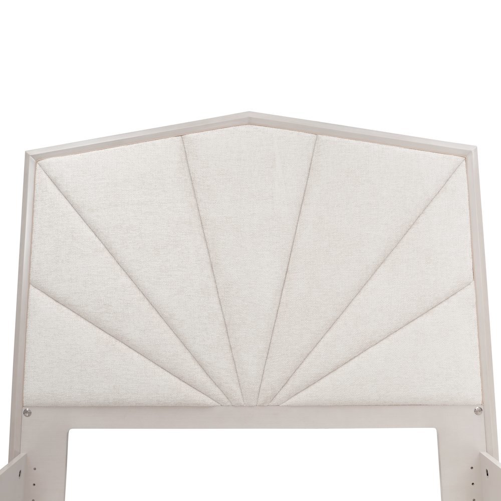 Fantosini King Tufted Panel Bed - Silver Mist. Picture 5