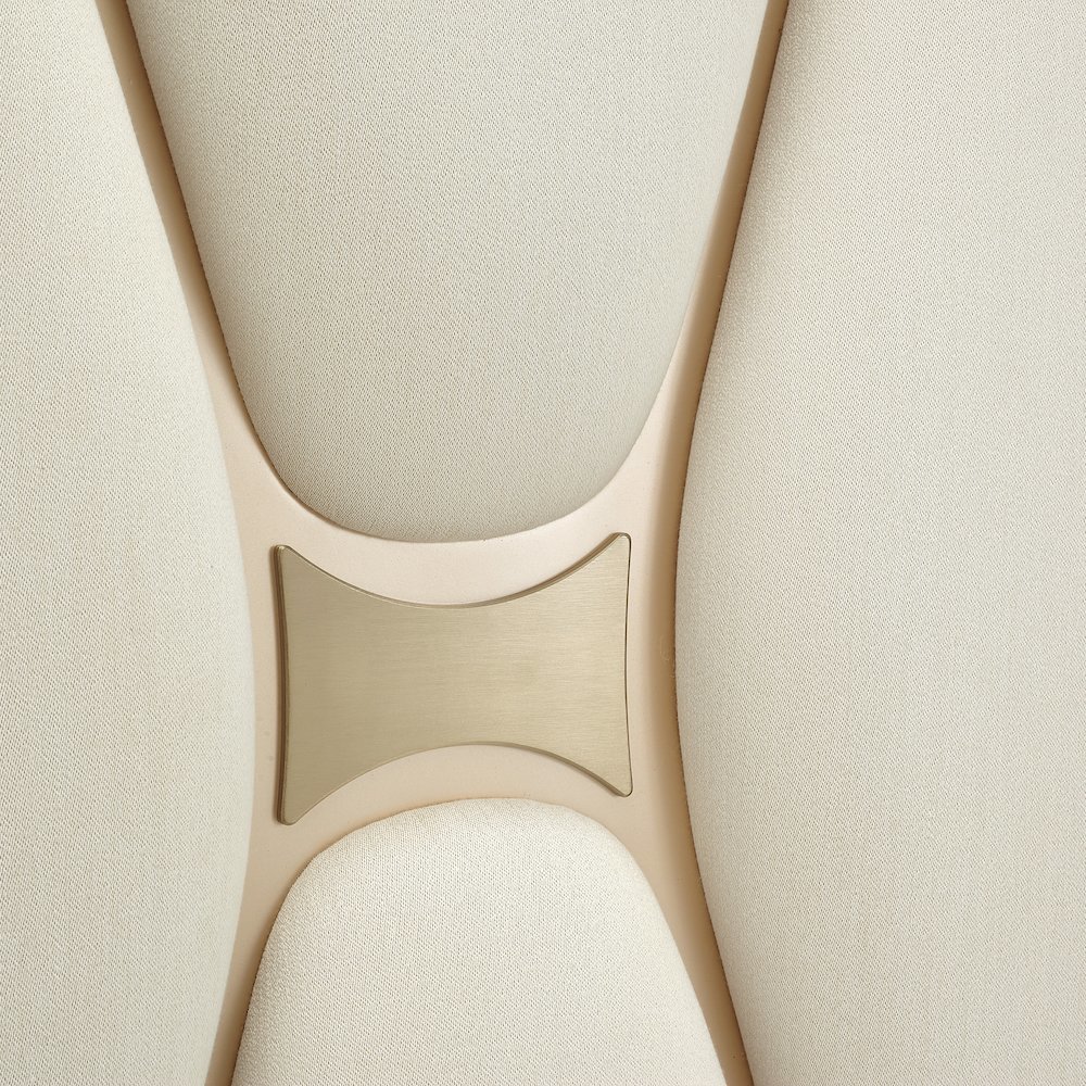 La Rachelle Eastern King Upholstered Panel Bed - Champagne. Picture 2