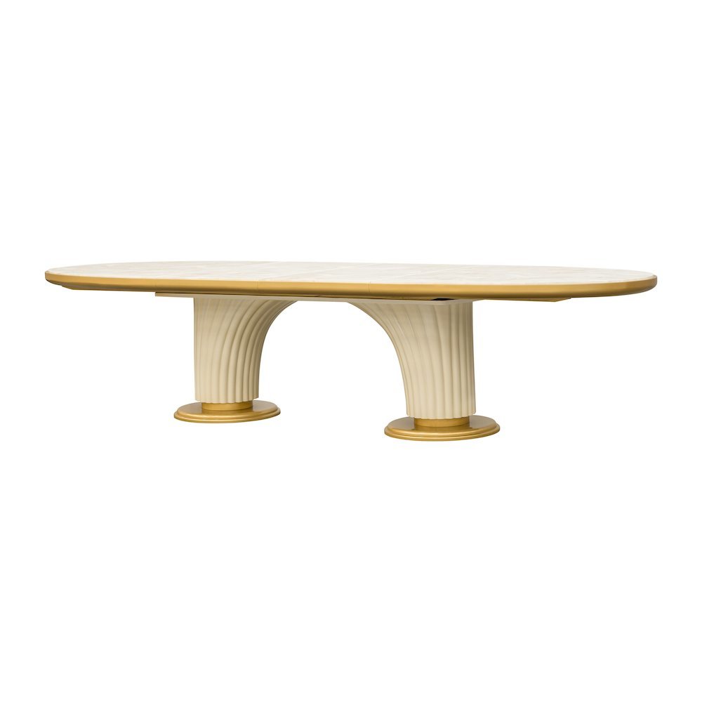 Scotts Square Oval Dining Table - Light Champagne. Picture 4
