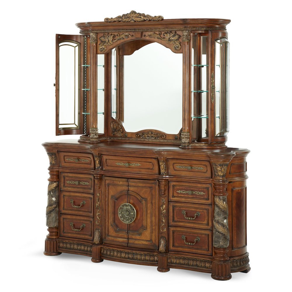 Villa Valencia Dresser with Mirror - Classic Chestnut. Picture 3