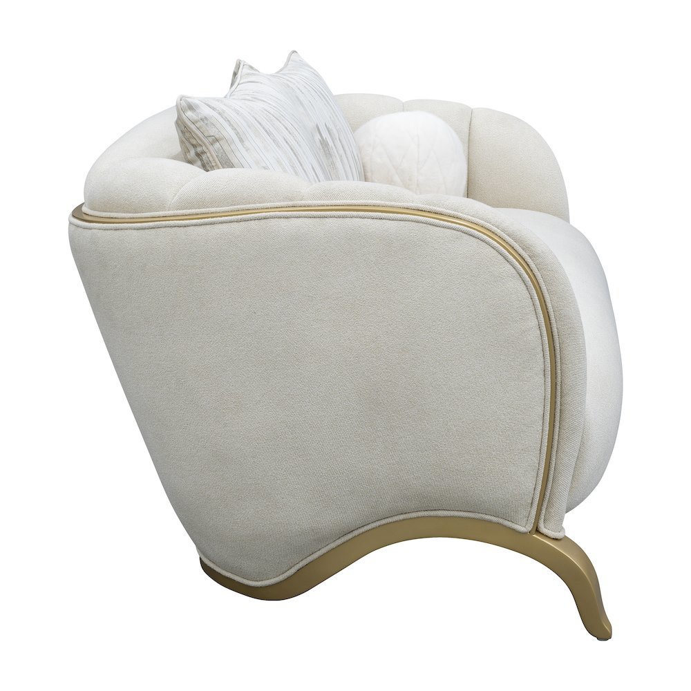 Scotts Square Loveseat - Cornsilk/Light Champagne. Picture 6
