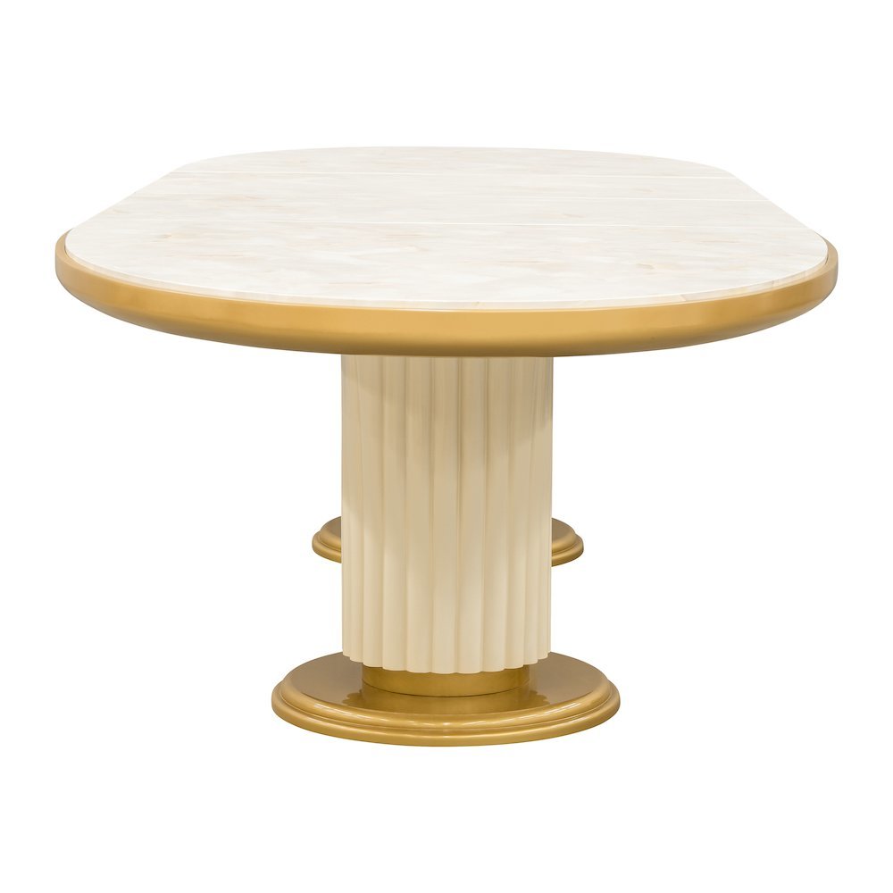 Scotts Square Oval Dining Table - Light Champagne. Picture 7