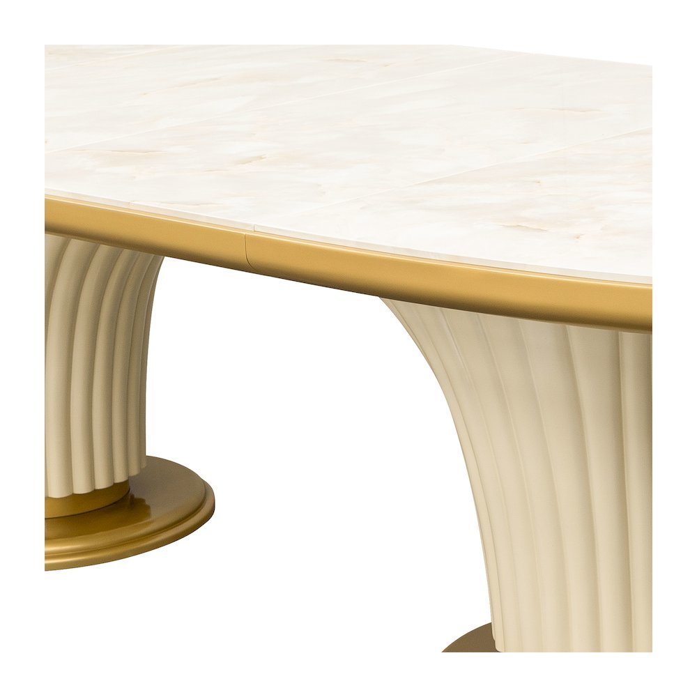 Scotts Square Oval Dining Table - Light Champagne. Picture 8