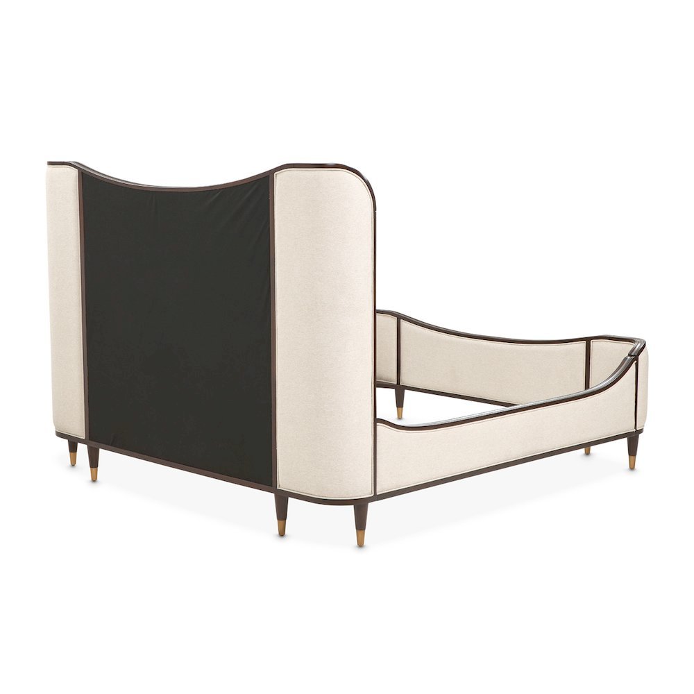 Camellia Field Queen Upholstered Bed - Warm Pecan. Picture 8