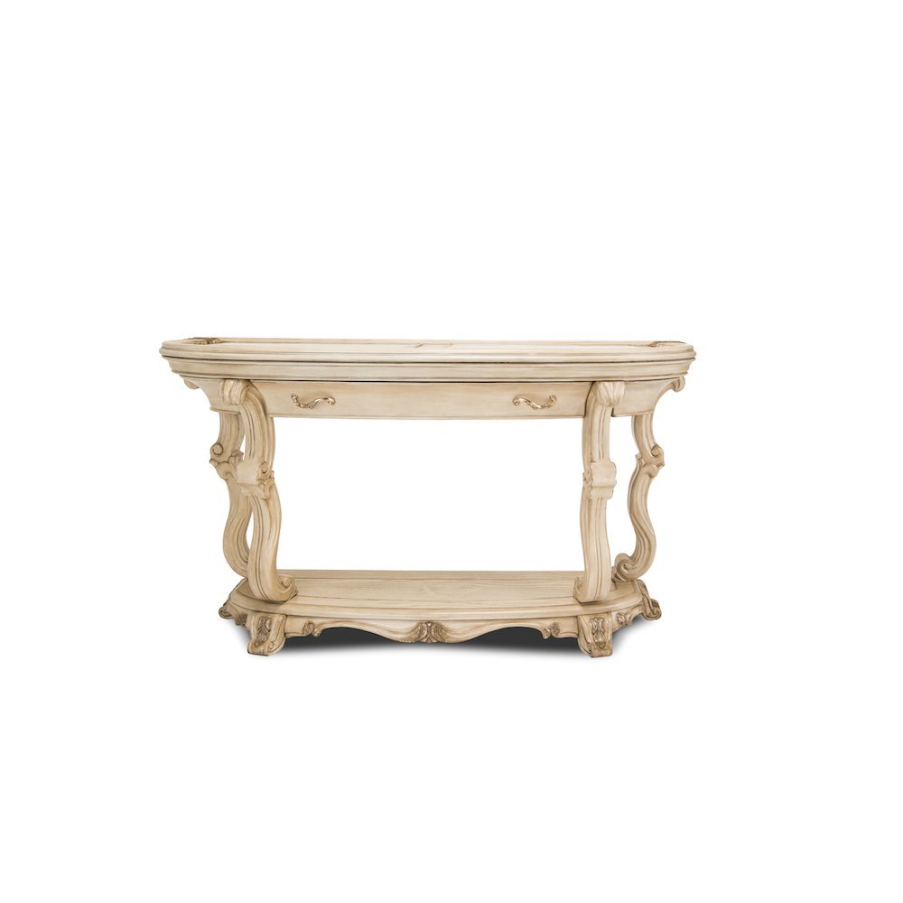 French Country Furniture – Beige Console Table for Entryway or Wall Use. Picture 9