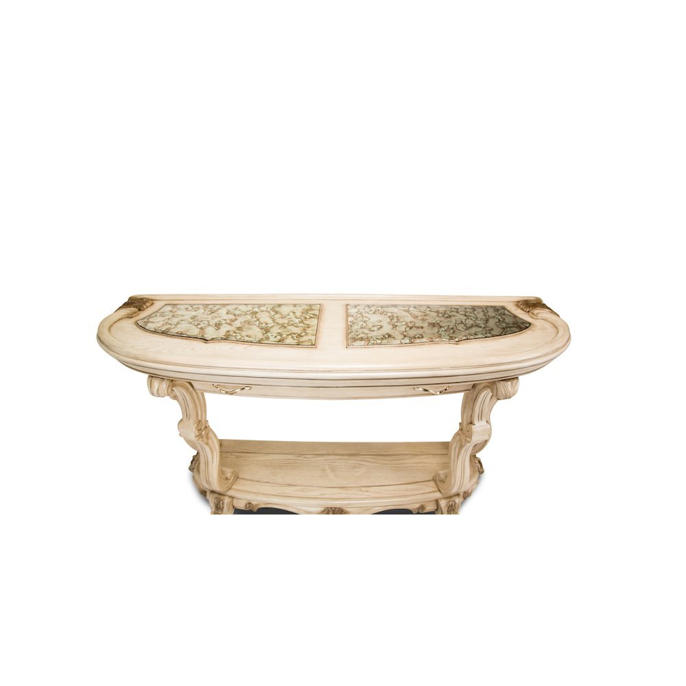 French Country Furniture – Beige Console Table for Entryway or Wall Use. Picture 10