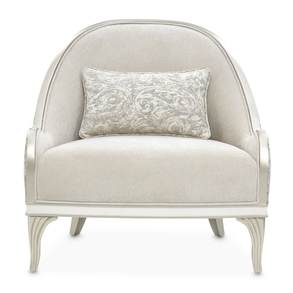 La Marisia Chenille Accent Chair - Tranquil/Light Champagne. Picture 2