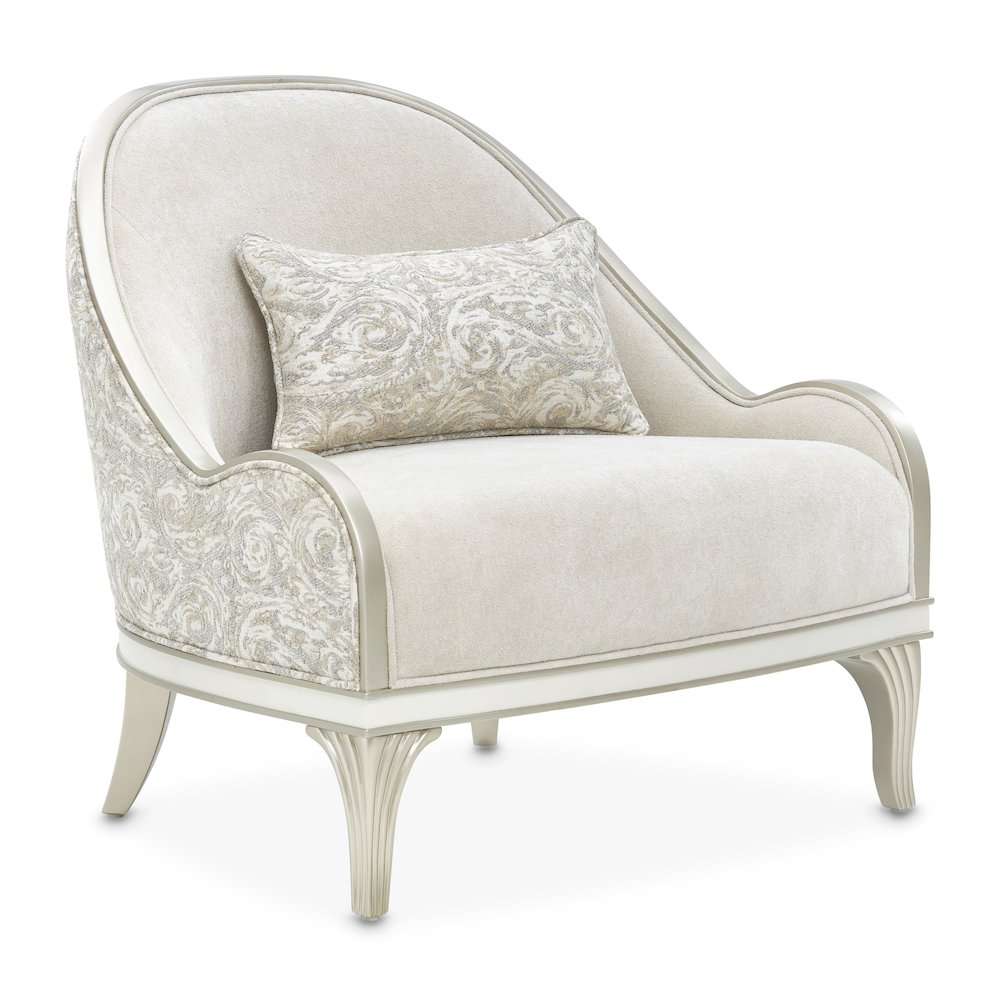 La Marisia Chenille Accent Chair - Tranquil/Light Champagne. Picture 3