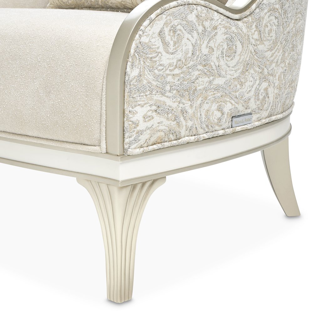 La Marisia Chenille Accent Chair - Tranquil/Light Champagne. Picture 11