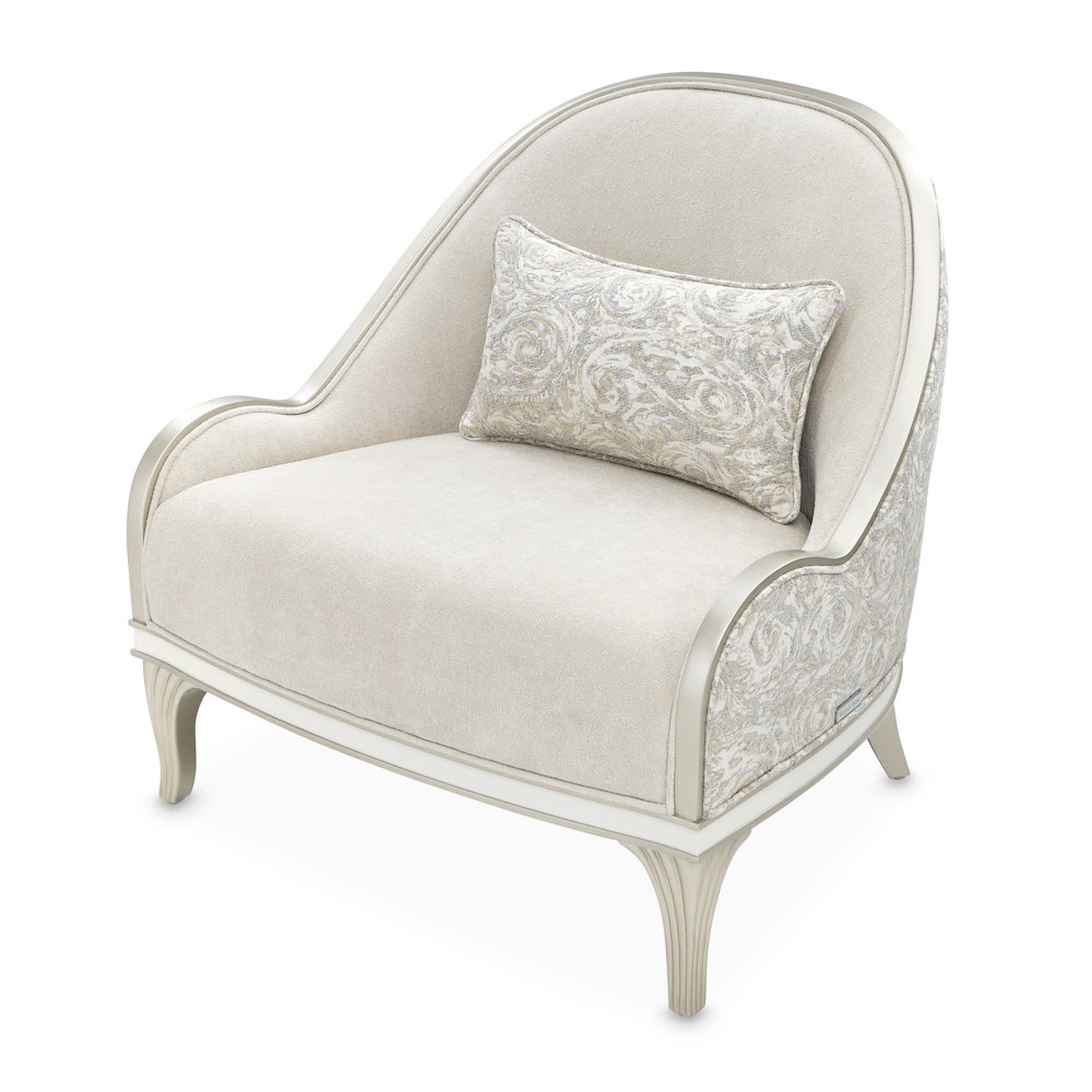 La Marisia Chenille Accent Chair - Tranquil/Light Champagne. Picture 7