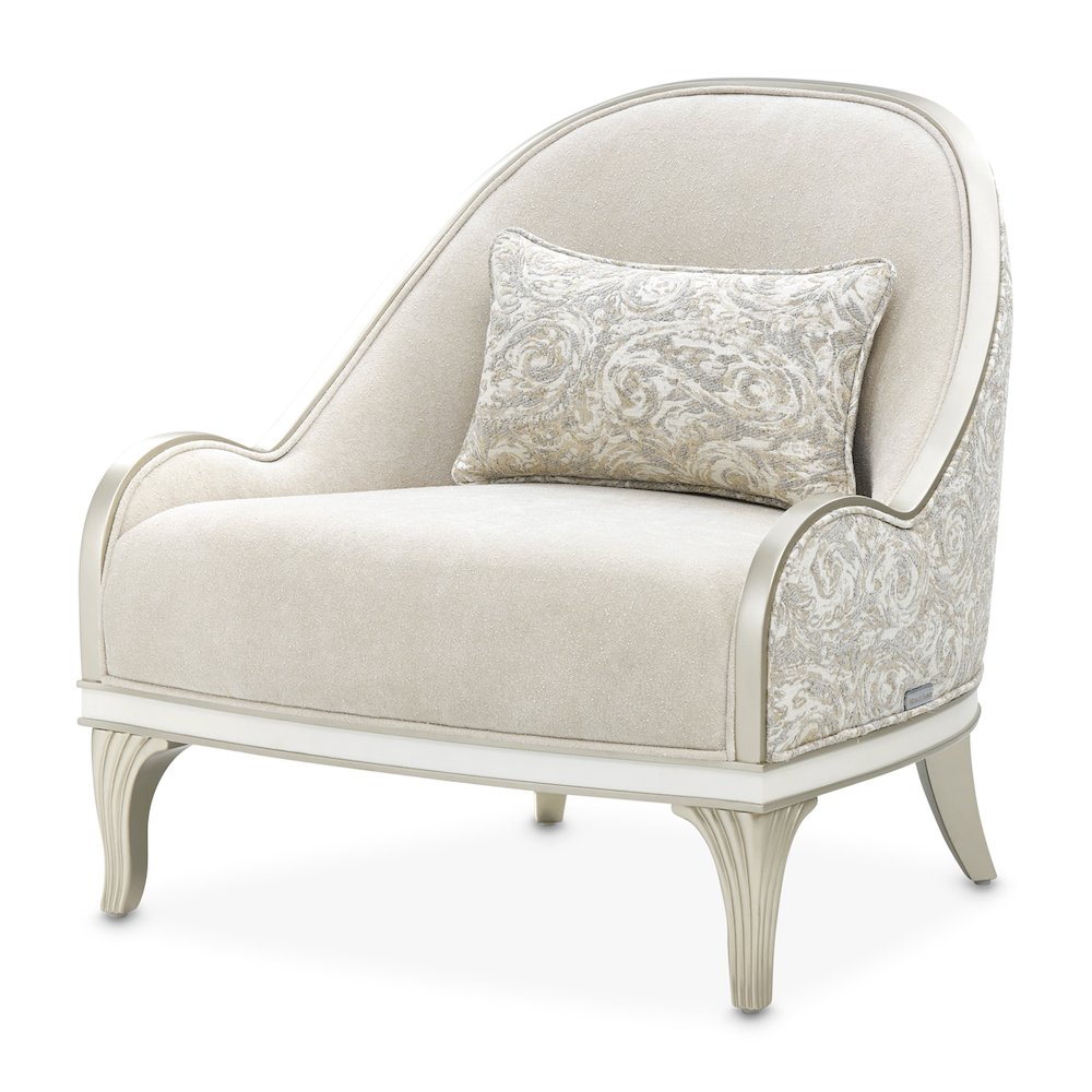 La Marisia Chenille Accent Chair - Tranquil/Light Champagne. Picture 34