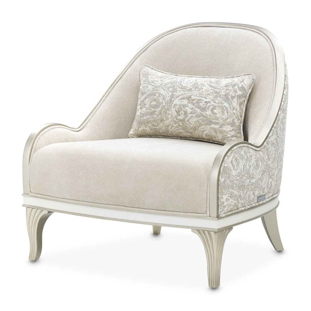 La Marisia Chenille Accent Chair - Tranquil/Light Champagne. Picture 33