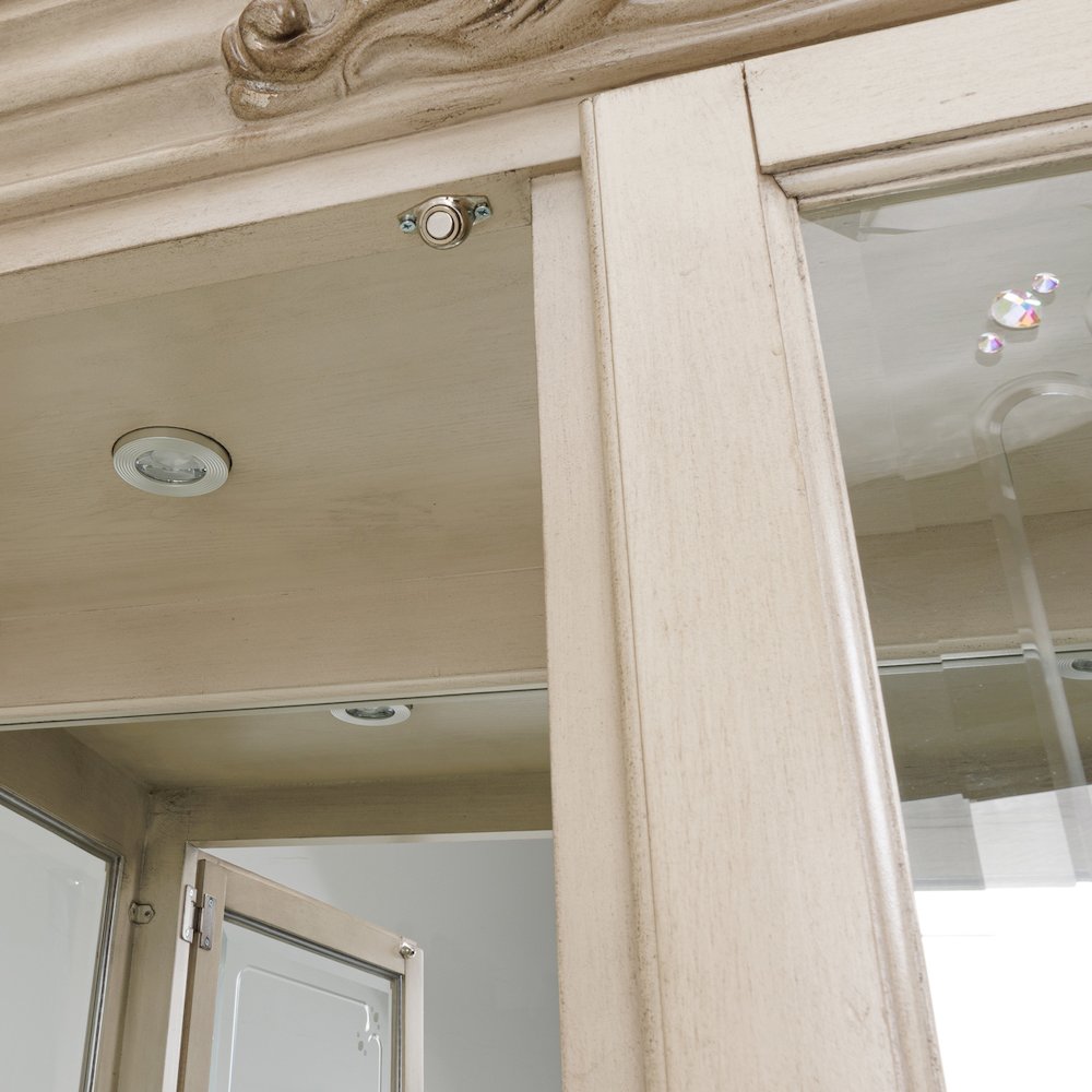 Platine de Royale Curio Display Cabinet - Champagne. Picture 12