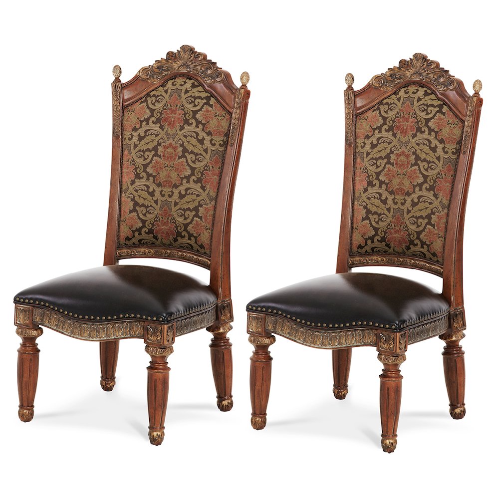 Villa Valencia Dining Side Chair - Classic Chestnut Set of 2. Picture 1