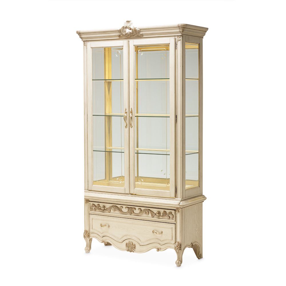 Platine de Royale Curio Display Cabinet - Champagne. Picture 1