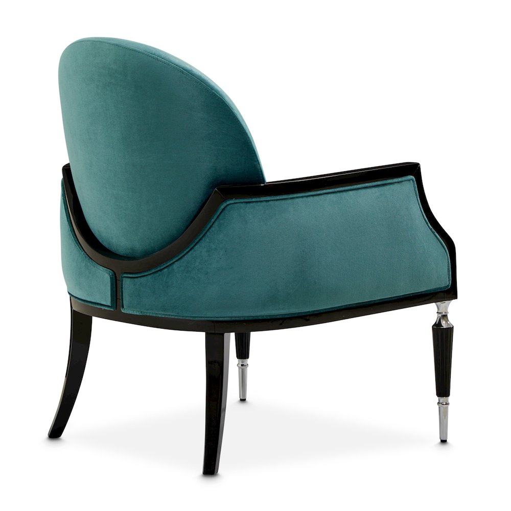 La Francaise Accent Chair - Azure/Black. Picture 5