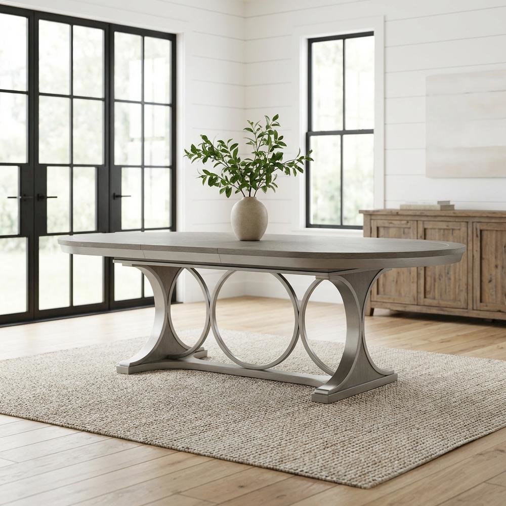 Eclipse Oval Dining Table - Moonlight Gray. Picture 6