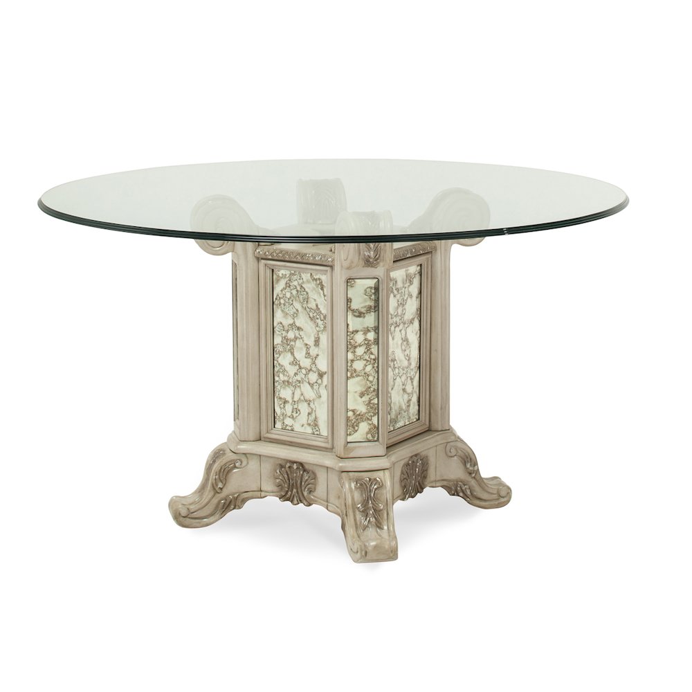 Platine de Royale Round Dining Table - Champagne. Picture 1
