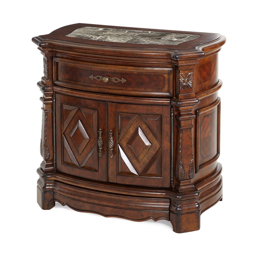 Windsor Court Nightstand - Vintage Fruitwood. Picture 1