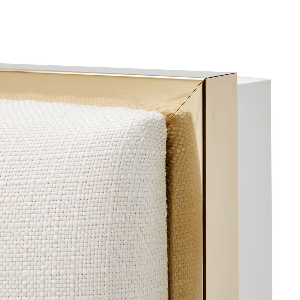 Palm Gate Queen Upholstered Bed - Cloud White. Picture 6