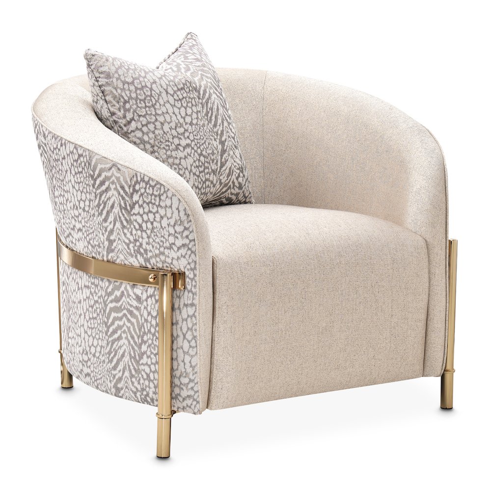 Lisbon Accent Chair - Opal/Gold. Picture 4