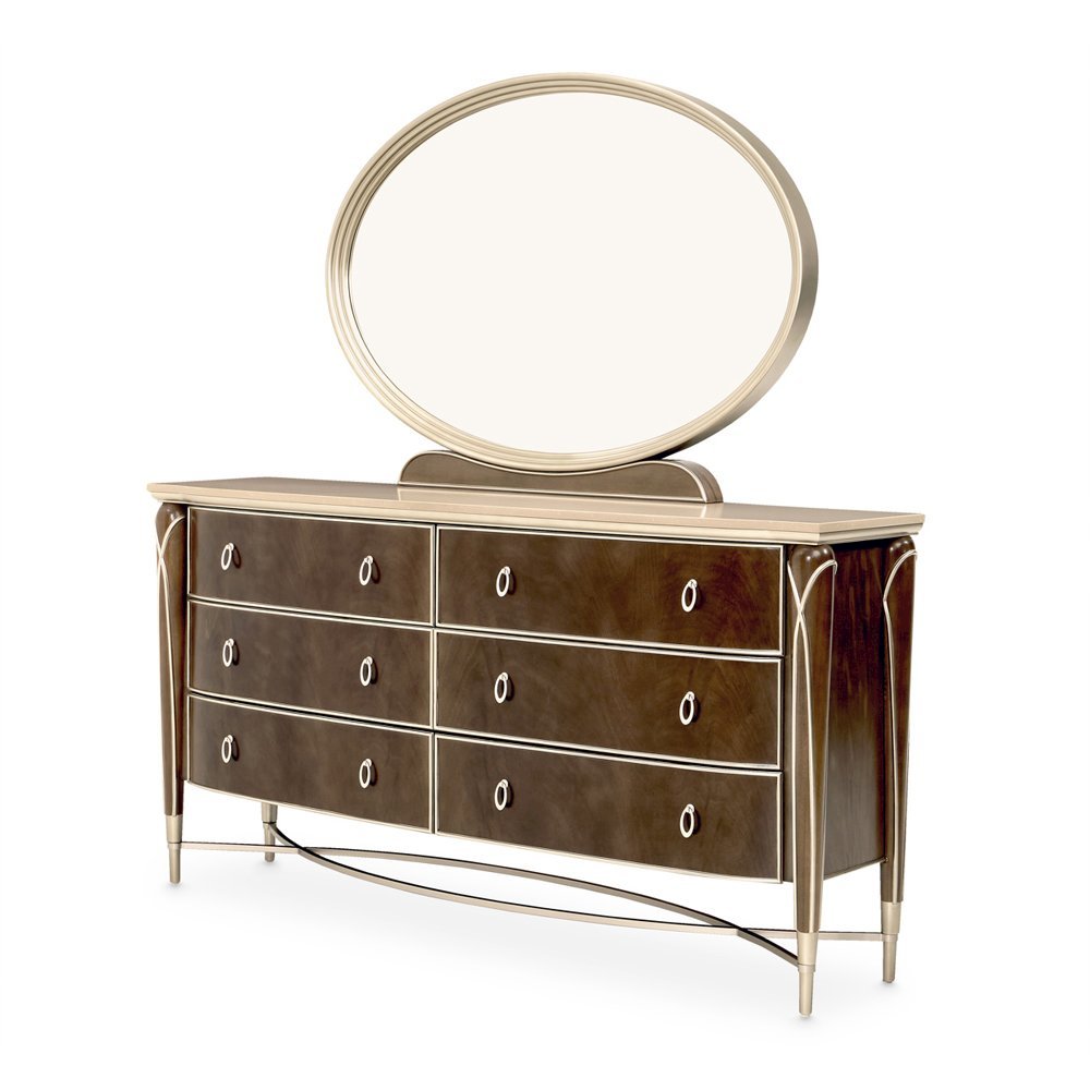 Villa Cherie Dresser & Mirror - Hazelnut. Picture 1
