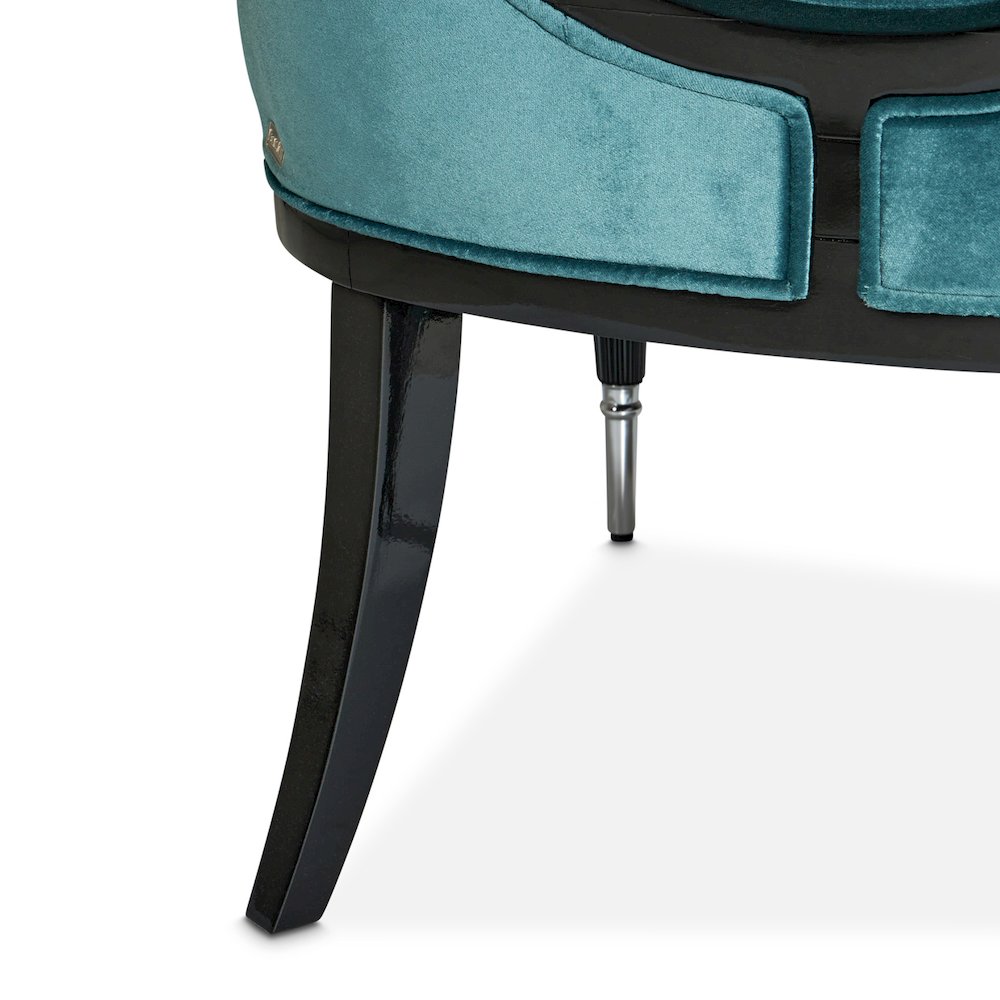 La Francaise Accent Chair - Azure/Black. Picture 10