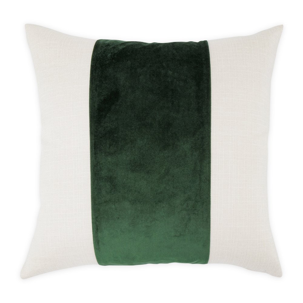 Caleb 21" Square Throw Pillow, Set of 2 - Cloud/Forest Green. Picture 1