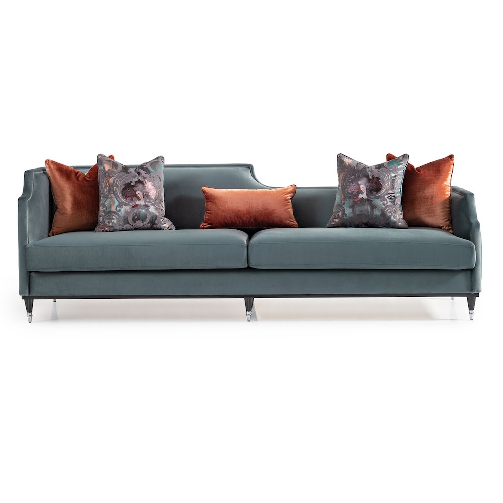 La Francaise Mansion Sofa - Azure/Black. Picture 1