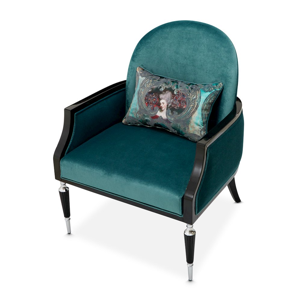 La Francaise Accent Chair - Azure/Black. Picture 14