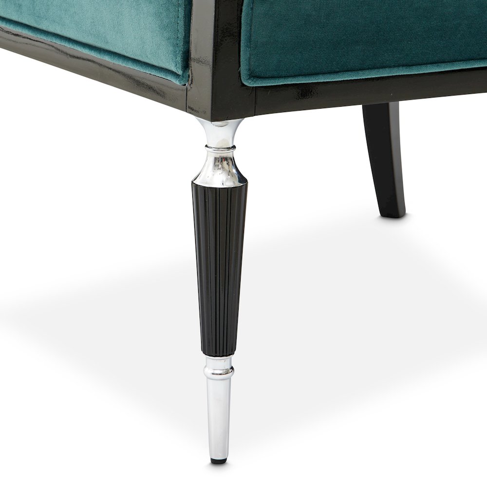 La Francaise Accent Chair - Azure/Black. Picture 8