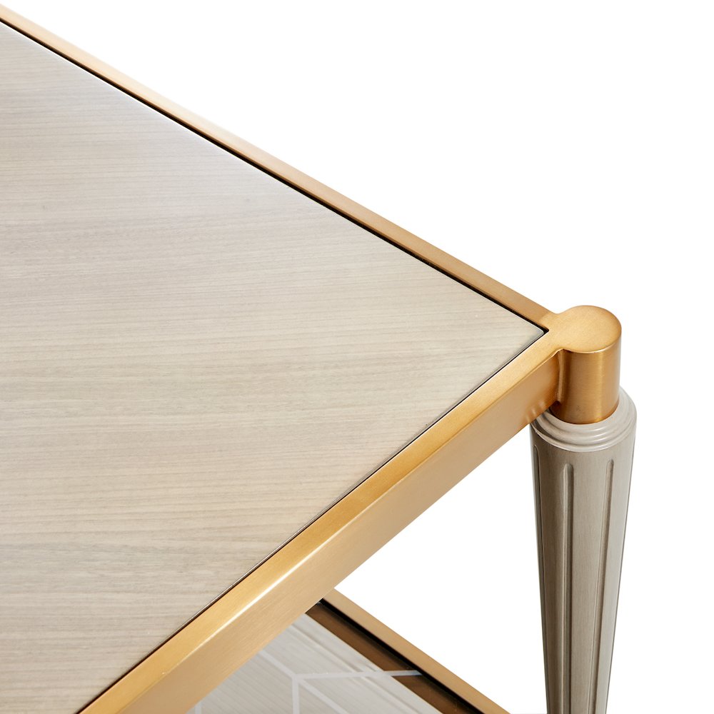 St. Charles Rectangular Cocktail Table - Dove Gray. Picture 8