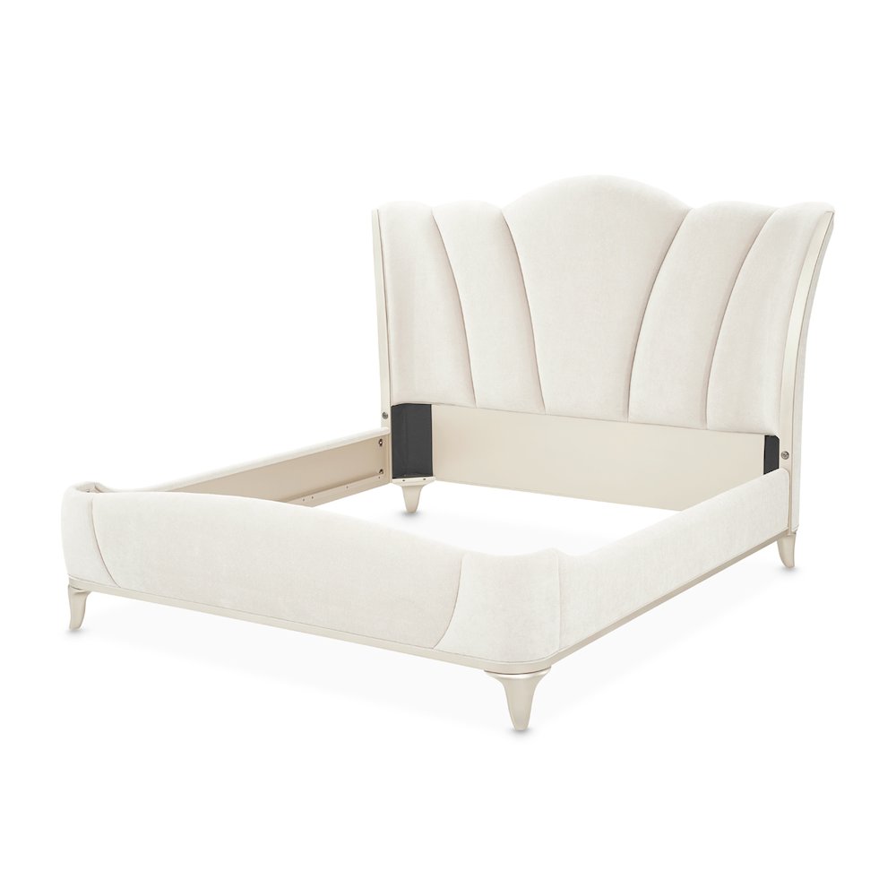 La Marisia Upholstered Queen Bed - Tranquil/Champagne Gold. Picture 1