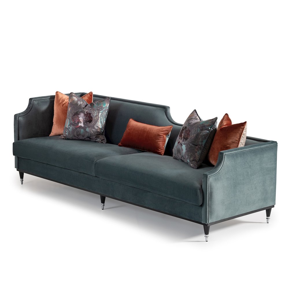 La Francaise Mansion Sofa - Azure/Black. Picture 15