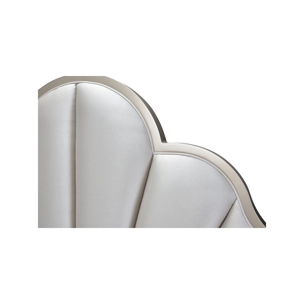 Malibu Crest Eastern King Scalloped Panel Bed - Chardonnay. Picture 9
