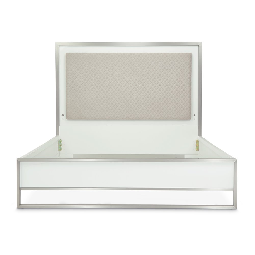 Marquee Queen Panel Bed - Cloud White. Picture 8