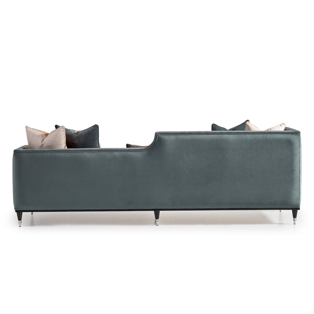 La Francaise Mansion Sofa - Azure/Black. Picture 5