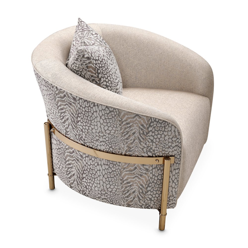 Lisbon Accent Chair - Opal/Gold. Picture 11