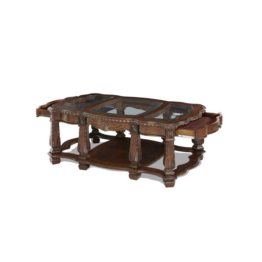 Windsor Court Cocktail Table - Vintage Fruitwood. Picture 5