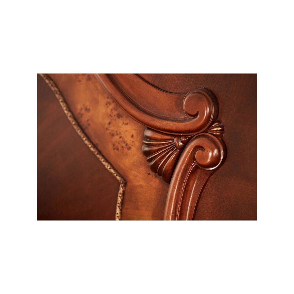 Cortina Queen Sleigh Bed - Honey Walnut. Picture 5