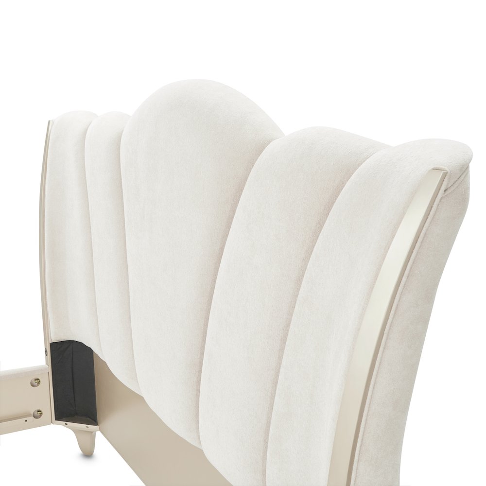 La Marisia Upholstered Queen Bed - Tranquil/Champagne Gold. Picture 5